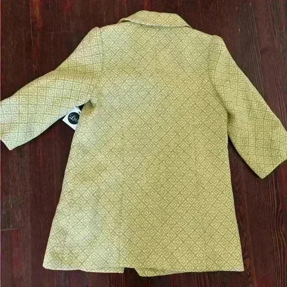 Vintage NWT Anthropologie Luii Yellow Peacoat Sz Medium - Picture 3 of 9